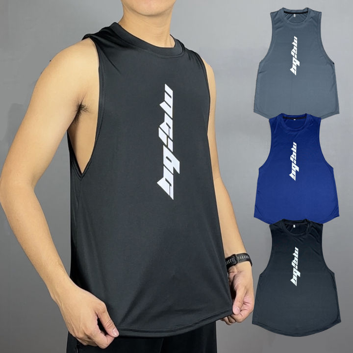 Áo ba lỗ nam TANKTOP chất thun lạnh form rộng tập GYM thể hình xẻ tà VNO116