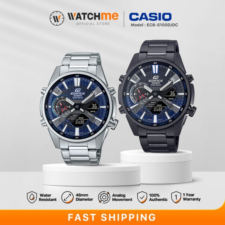 CASIO EDIFICE ECB S100 SERIES Fashion Analog Digital Men Watch Water Resistance Tough Solar Bluetooth Mobile Link Jam Tangan Lelaki Lazada