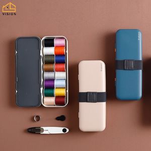 Vision Multi-Function Sewing Kit Box Set Portable Needle and Thread Package Household Hand Sewing Storage Box Needle Set for Home Travel and Emergency Home Universal Sewing Machine