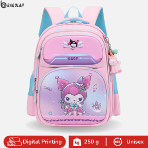 Baqolah Tas Ransel Anak Kuromi Baby K054BQ Warna Pink Dan Ungu