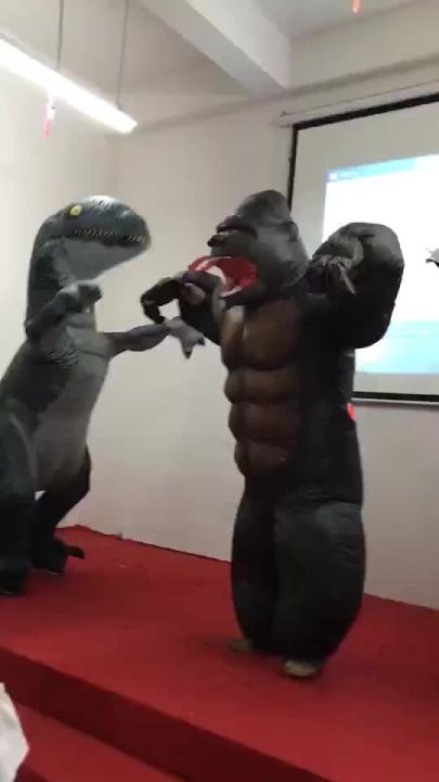 Halloween Zombie Tyrannosaurus Rex Inflatable Garment Costume Funny ...