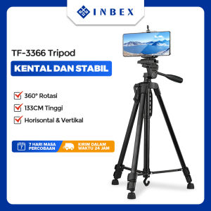 INBEX TF-3366 Holder Stabilizer Tripod+Bluetooth Remote 133CM Photography Portable Handphone Camera Tripod DSLR Live/Video
