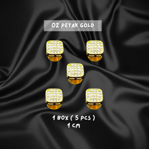 Butang Brooch Kerongsang Pin Baju Melayu Raya Nikah Batu Eksklusif Premium Besar Lelaki [1Set-5Biji]
