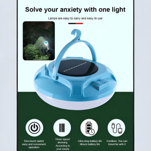 ⚡ Outdoor Portable LED Flying Saucer Emergency Light - Waterproof Super Bright Solar Charging Long-lasting Efficient Lighting Honeycomb Design Insect & Dirt Resistant