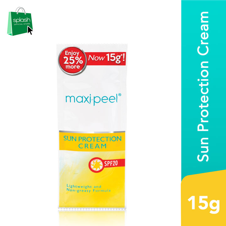 MaxiPeel Sun Protection Face Cream Sunscreen SPF20 15g Lazada PH
