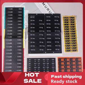 🚚【Local Express Delivery】🚚 Weight Stack Labels 4.5kg To 150kg Black Background White Number Weight Stickers For Fitness Equipment Gym Strength Training