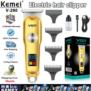Kemei KM-2293 Electric Cordless Metal Hair Trimmer Rechargeable Hair Clipper Professional Haircut Machine Razor For Male