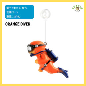 Floating Aquarium Decoration Diver Ornament For Aquarium Aquatic Diver Figurine Hiasan Akuarium Tank Landscaping