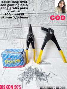 paket tang rivet dan gunting baja ringan holo gratis paku rivet 100pcs kode 435 32x9mm tang rivet-ripet baja ringan-ripet tembak-gunting baja-paket tang ripet dan gunting holo-paket tang set complit gunting holo dan tang rivet murah gunting baja ringan