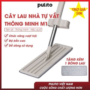 {2 chổi+ 4 bông lau} Chổi lau nhà tự vắt thông minh PULITO. 01 Cây lau nhà phun sương thông minh Aurora tích hợp bình phun sương tiện 01 chổi vệ sinh nhà cửa với đầu xoay 360 độ tiện dụng.