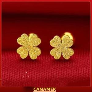 Miễn phí vận chuyển✨ 2pcs thời trang thép không gỉ Frosted bốn lá cỏ ba lá Stud Bông tai cho phụ nữ không gây dị ứng vít sụn Helix Bông tai Quà Tặng