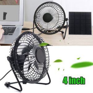 USB Iron Fan Desktop Metal Mute Fan 4 Inch Aluminum Leaf Mini Fan