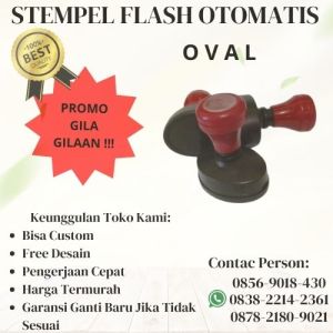 STEMPEL FLASH OTOMATIS OVAL 3x4 CM
