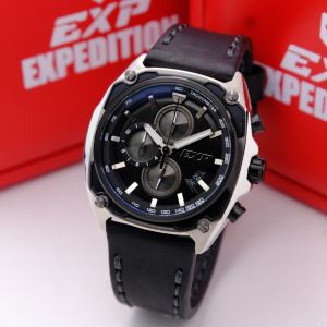 Jam Tangan Pria Expedition E 6835 EXP 6835 E6835 Original Garansi Resmi 1 tahun - Stainless Steel & Leather