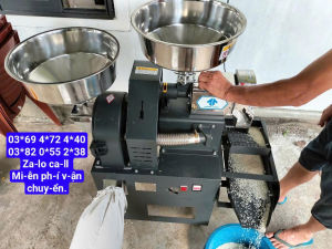 Máy xát gạo nghiền bột inox