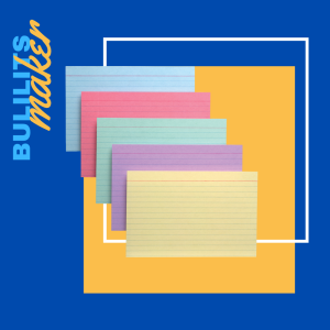 Index Card Colored 1/8 Assorted – Assorted Color Study Cards for Notes School Projects and Organizing