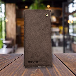 จัดส่งจากไทย กระเป๋าสตางค์หนังแท้ ใบยาว ใส่บัตรได้หลายช่อง มีช่องใส่ธนบัตรและช่องซิปใส่เหรียญได้ งานเย็บปราณีต ใช้งานได้ทนทาน