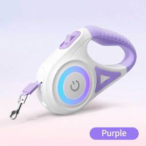 Loveland Pet Retractable Dog Leash 3M 5M Nylon Traction Rope with LED Light Durable Automatic Extension Cat Leash Dog Lead for Pet Outdoor