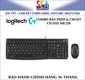 Combo bàn phím & chuột có dây Logitech MK120