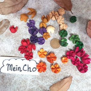 (5 biji) Kolase Biji Puspa Biji Puspo Bunga Waru Properti Foto Dekorasi Rustik Aneka Bahan Mahar