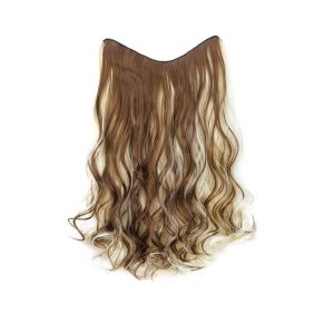 JON09 Sweet Waves Wig Piece Hair Extension Synthetic 4 Clips Long Curly Hair Low Ponytail Natural Wig Hair with Clips For Women