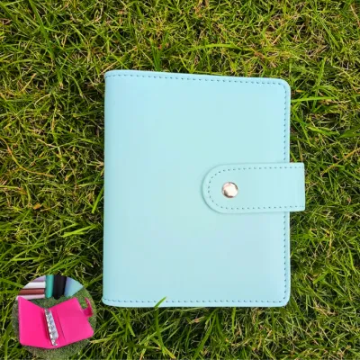 Cover Binder A7 Motif Kulit Polos 6 Ring Aesthetic