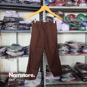 Seragam Sekolah Celana Panjang SD dan MI Kain Drill - Celana Panjang Merah SD - Celana Pramuka SD