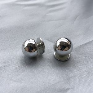 Phụ kiện tự làm xăng đan thời trang hạt cườm tròn mạ điện màu bạc phong cách ins 26 món đồ trang trí phụ kiện giày khóa giày phụ kiện tự làm dễ thương trang trí giày