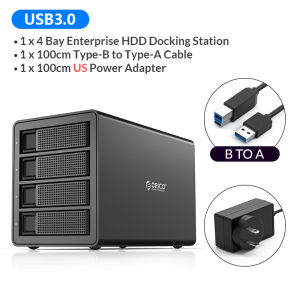 ORICO 35 Series 4 bay 3.5 SATA to USB 3.0 HDD Docking Station With RAID Built-in 150W Power 64TB Dual Chip HDD Enclosure