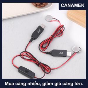 【CANAMEK】 Usb để 3V CR2032 pin giả dây sạc với thiết bị chuyển mạch cung cấp điện cáp cho đồng hồ Microphone đồ chơi từ xa