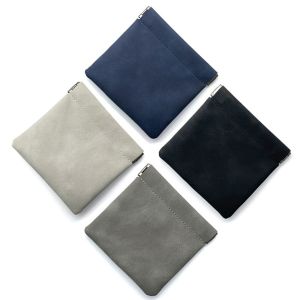 XEANG กันกระแทก หนัง PU กระเป๋าใบเล็ก กระเป๋าใส่กุญแจ กระเป๋าเหรียญ กระเป๋ามินิ กระเป๋าเปลี่ยนเงิน กระเป๋าใส่การ์ดหน่วยความจำ กระเป๋าเก็บหูฟัง ที่เก็บสายข้อมูล USB กระเป๋าเก็บหูฟัง