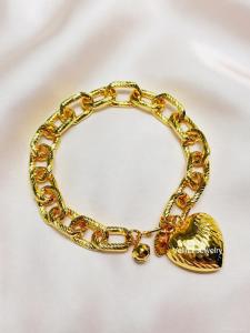 [VJ]Cop916 Bracelet "Hardwear Textured" 999.9 Gold Plated Bracelet Fashion Jewelry <Rantai Tangan>
