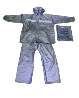 Rubberized Riding Raincoat with Reflector Waterproof 2 in 1 Raincoat with Pants.