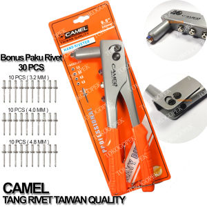 CAMEL TANG RIVET TAIWAN HAND RIVETER 2.4mm - 4.8mm - BONUS PAKU TEMBAK 30PCS