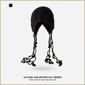 Winter Cap Warmth Effect Tassels Turban Straps Sense of Style Ear Protection Vintage Full of Personality