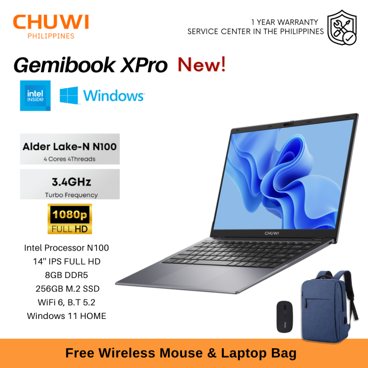 Chuwi GemiBook X Laptop + Free Chuwi mouse + Free Laptop Bag, 15.6