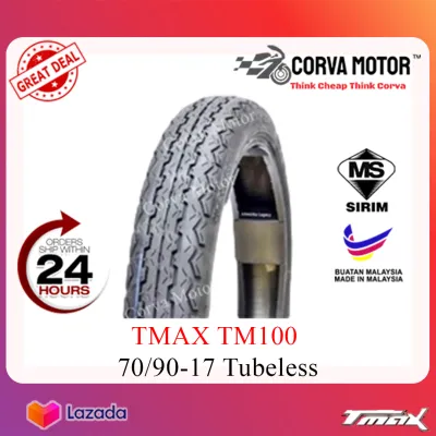 TAYAR TMAX TUBELESS TYRE TM100 70/90-17 80/90-17