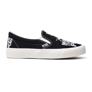 Brick Mansions - Slip On Mission Make Them Pay Black White Sepatu Sneakers Casual Pria Wanita