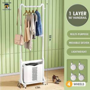 House of EQA Multi-functional Storage Bin Organizer Laundry Hanging Rack Laundry Hamper Laundry Basket Laundry Sorter Cart Bathroom Product Toiletries Organizer Heavy Duty Movable with Universal Pulley Wheel Movable Baskets Laundry Baskets and Hampers