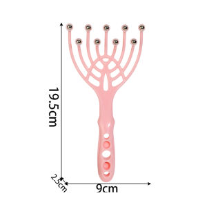 【Charming women】2Pcs 9 Claws Head Massger Streamlined Ball Body Relaxation Scalp Massage Roller for Hair Growth Hand Held Hair Stress Relief Aid