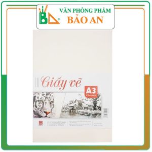 Giấy Vẽ A3 Hồng Hà 20 Tờ Định Lượng 100gms (4944) - Văn phòng phẩm Bảo An