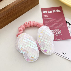 Gratis Ongkir - Aksesoris Rambut Anak Perempuan / Ikat Rambut Model Kupu / Kunciran Rambut Manik Kilau