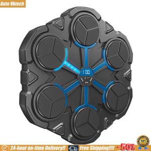 [Auto Vktech] Music Smart Interactive Boxing Training Equipment BT Wall Mounted Workout Punching Machine for Adults Kids Boys Girls 8 9 10 11 12 Years Old