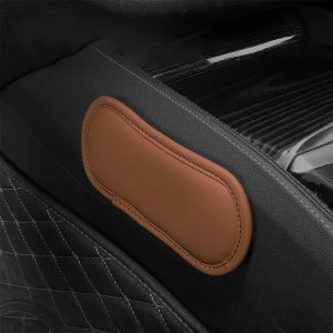 [caichuitan] Leather Car Leg Cushion Elastic Memory Foam Knee Pad Car Pillow Cushion Armrest Pad Universal Thigh Support Accessories