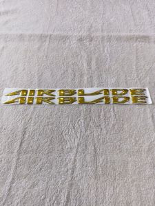 Bộ tem nổi dẻo cặp 2 chữ dán xe máy Honda Airblade đời 2013 đến 2015 màu vàng zin thái siêu đẹp