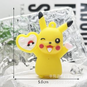 【Local Seller】Pikachu Silicone Keychain Pokemon Anime Figure Key Ring Cute Pendant Decoration Key Children Gift