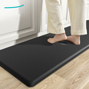 Ultra Thick Anti Fatigue Kitchen Mat Waterproof And Oil Proof Carpets Non-Slip Oil-proof Kitchen Rugs Floor Mats Anti-Fatigue Carpet Soothes Foot Pressure Airmat Cushioned