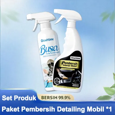 GLOWHOME Paket Murah-Pembersih Kaca & Interior Mobil Penghilang Combo Minyak Debu & Kotoran Serbaguna-untuk kaca depan mobil hilangkan minyak & noda kaca