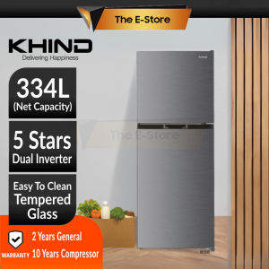 [NUR] KHIND 247L / 334L Top Mount Freezer Large Capacity Inverter Refrigerator  | RF275 RF355 (2 Door Refrigerator Fridge Peti Ais Peti Sejuk 电冰箱 Reversible Door Frost Free 2 Year General & 10 Years Compressor)