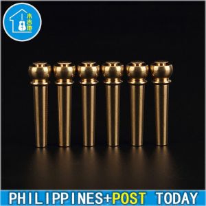6Pcs Pure Brass Guitar String Nails Bridge Pins Replacement Part Repair Tool